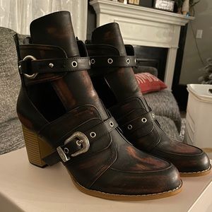 Moto Buckle Booties